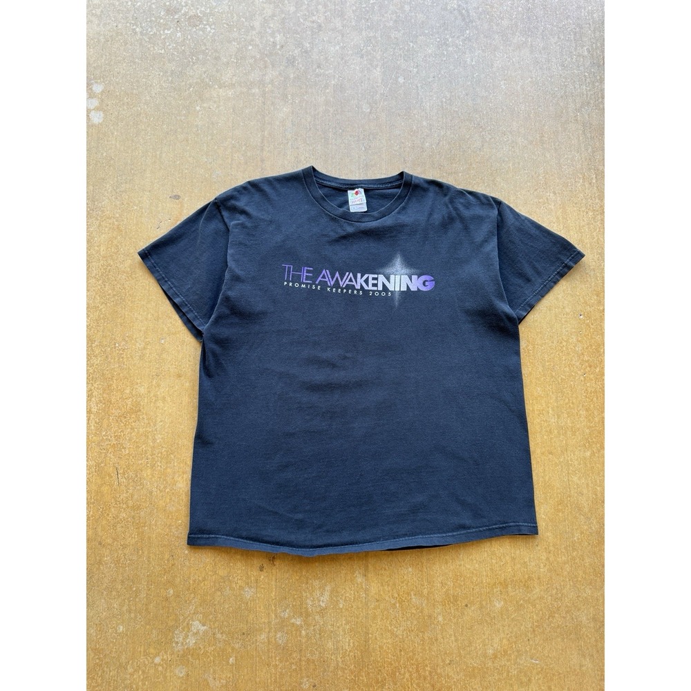 VTG 2005 The Awakening Promise Keepers Christian T-Shirt XL Black Fruit of Loom